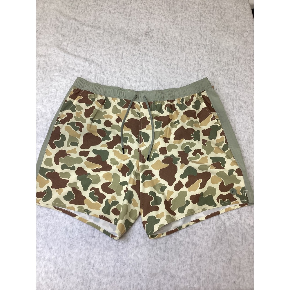 Free Fly Mens Palmera Trunk Vintage Camo Swim Shorts XXL 7in Inseam NWT